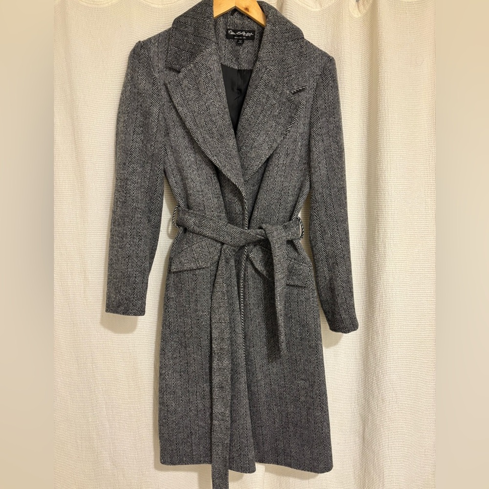 ASOS Miss Selfridge Tie Waist Winter Coat
